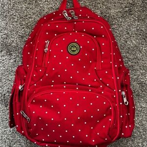 Chic Red Polka Dot Backpack